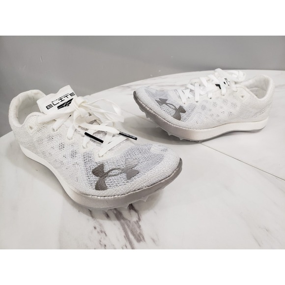 Under Armour Shakedown Elite Breeze White Track & Field Shoe Cleat YOUTH 3.5 Boy - Picture 1 of 7